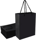 ASelected 20Pcs Black Gift Bag Paper Gift Handles Reusable 15x7x20xm