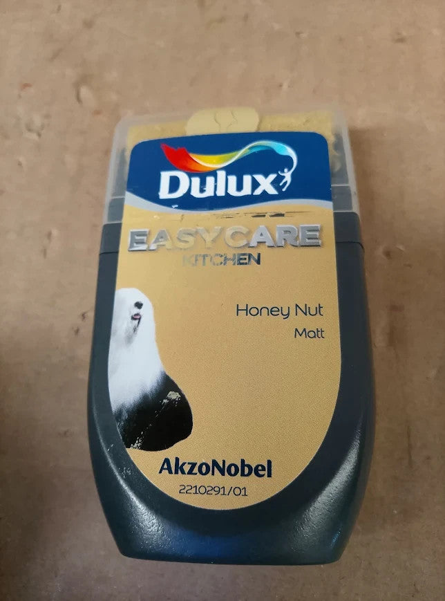 Dulux Easycare Kitchen Tester Paint Honey Nut 30ml Easy Clean Water Based