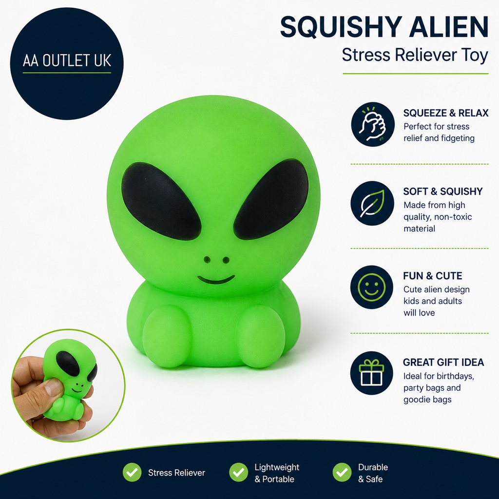 Squishy Toy Shaped Like Alien Unique Tactile Experience