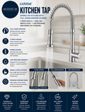 Cobbe Kitchen Spring Tap Kitchen Pull Down Sprayer Shower 2 Spray Modes