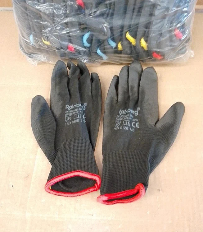 Rainberg PU Coated Safety Work Gloves Non Slip Grip Gardening Small Design