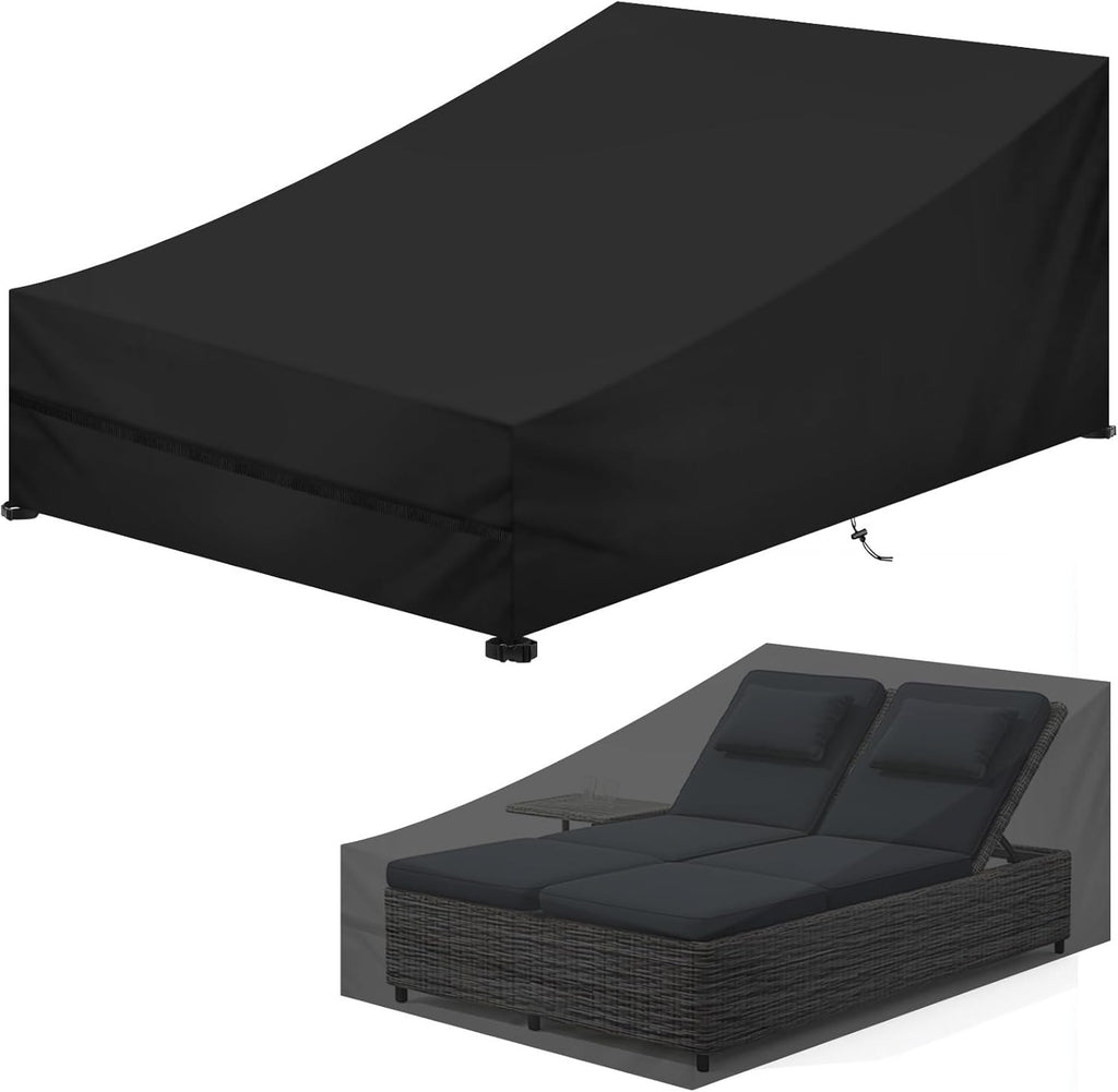 Lushchee Garden Sunbed Cover Waterproof Windproof Anti UV Heavy Duty New