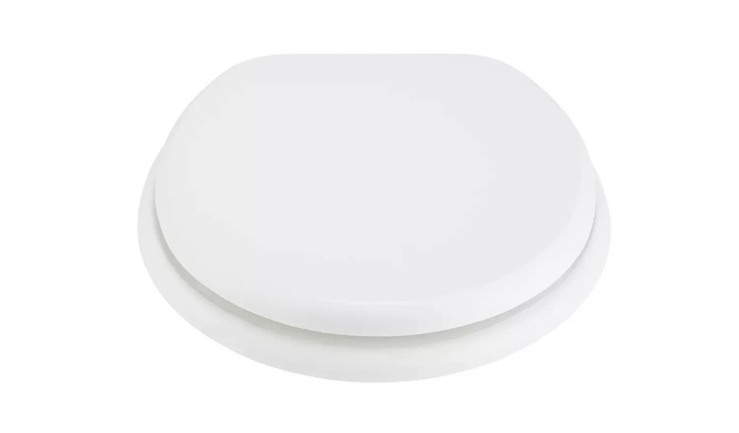 Argos Home Slow Close Wooden Toilet Seat Adjustable Hinges Solid Wood White New