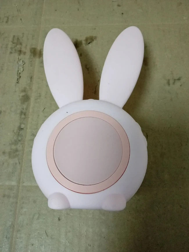Homealexa Kids Digital Alarm Clock Rabbit Design LED Wake Up Light Pink