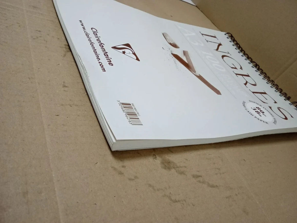 Clairefontaine Ref 96478C Ingres Study Top Wirebound Pad 100 Sheets A3 297x420mm