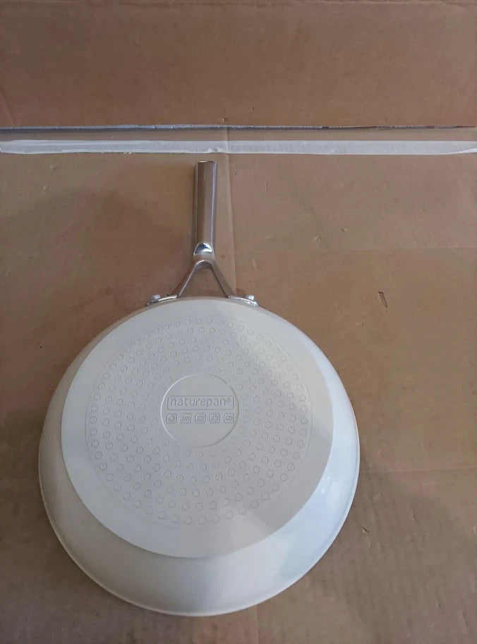 Naturepan 20cm Ceramic Frying Pan Diamond Titanium Nonstick PFAS PTFE Beige New