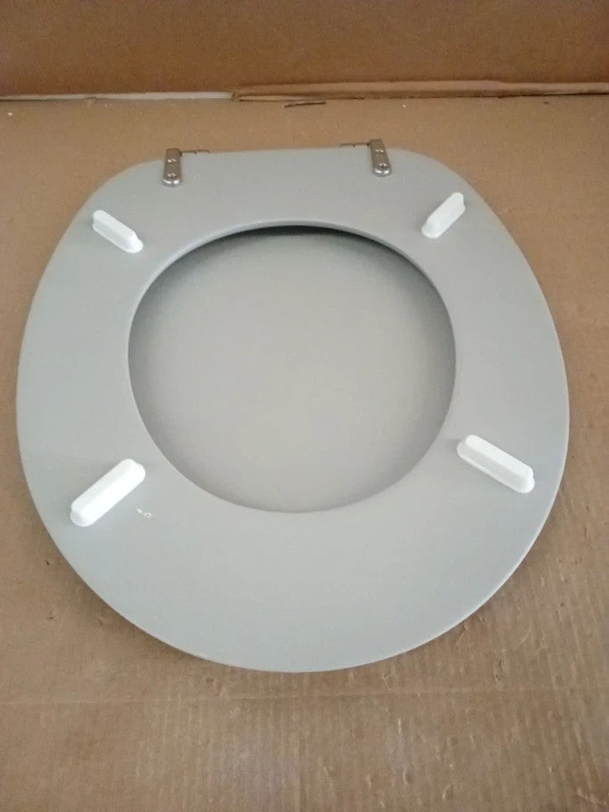 Argos Home Tongue And Shaker Style Toilet Seat Adjustable Hinges Grey