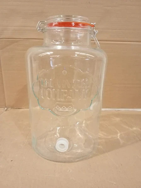The Vintage Company Jumbo Glass  Airtight Lid Tap 51050 7.6L 22x22x35cm
