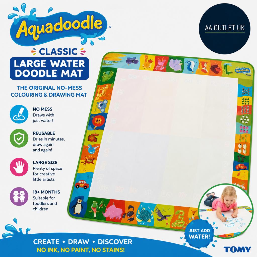 Aquadoodle Classic Large Water Doodle Mat Tomy No Mess Colouring 75x75cm 18m+