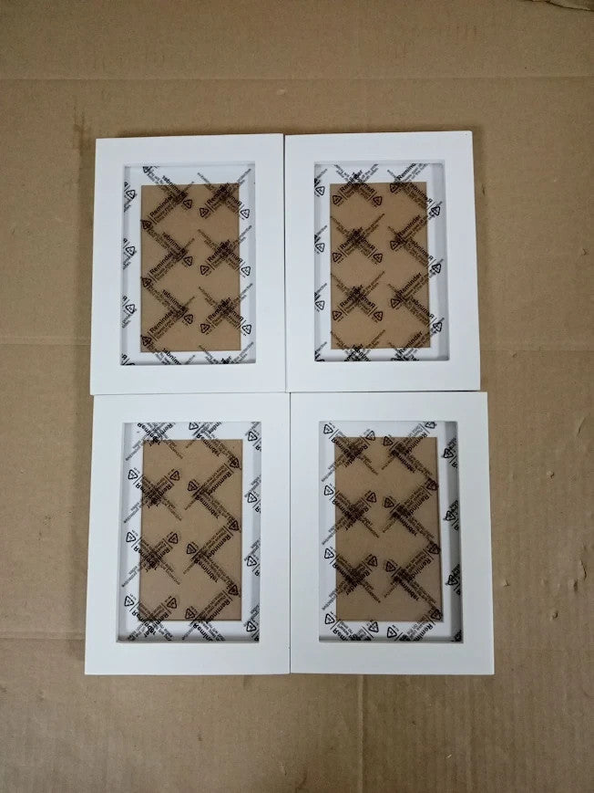6x4 White Photo Frames Mount 4pack Solid Wood Picture Wall Tabletop New