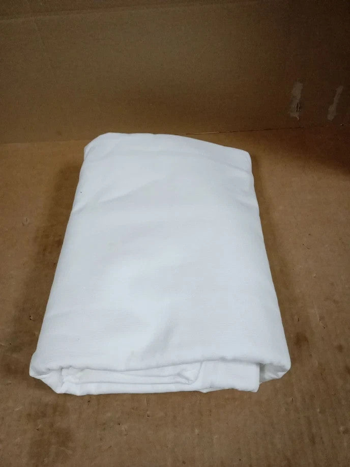 Encasa XO Tablecloth 56x120 Cotton Canvas White Machine Washable Dining Cover
