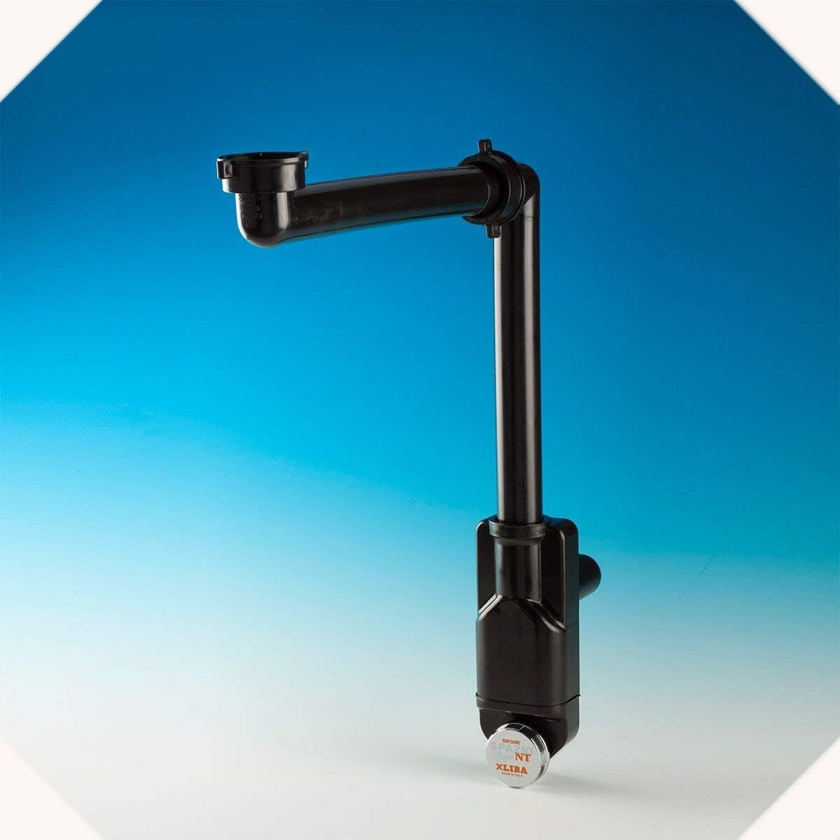 Lira A827426 Sink Trap Size 33x22cm Black Space Saving 5.51x12.99x2.76in New