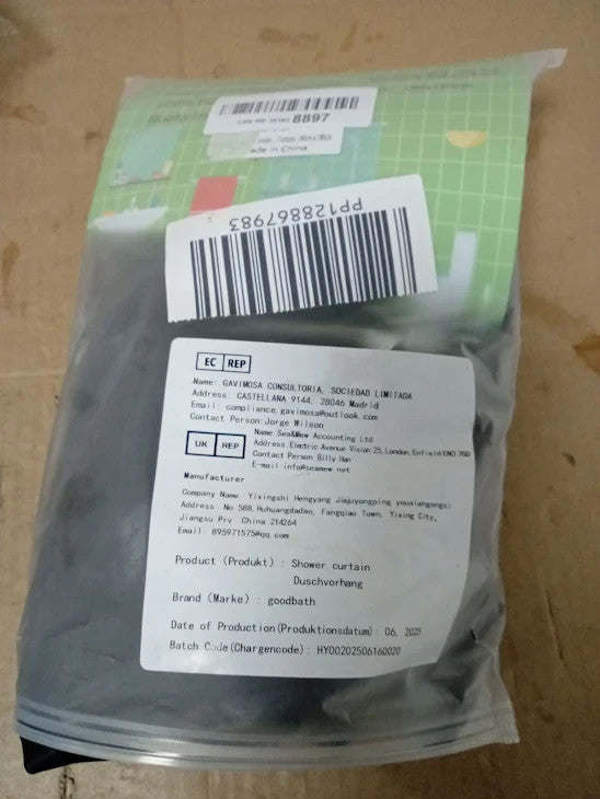 Goodbath Short Shower Black Get Naked Waterproof Bathroom Curtain New