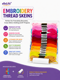 Skeins Embroidery Thread elloLife Random Colors Cotton Knitting Cross Stitch