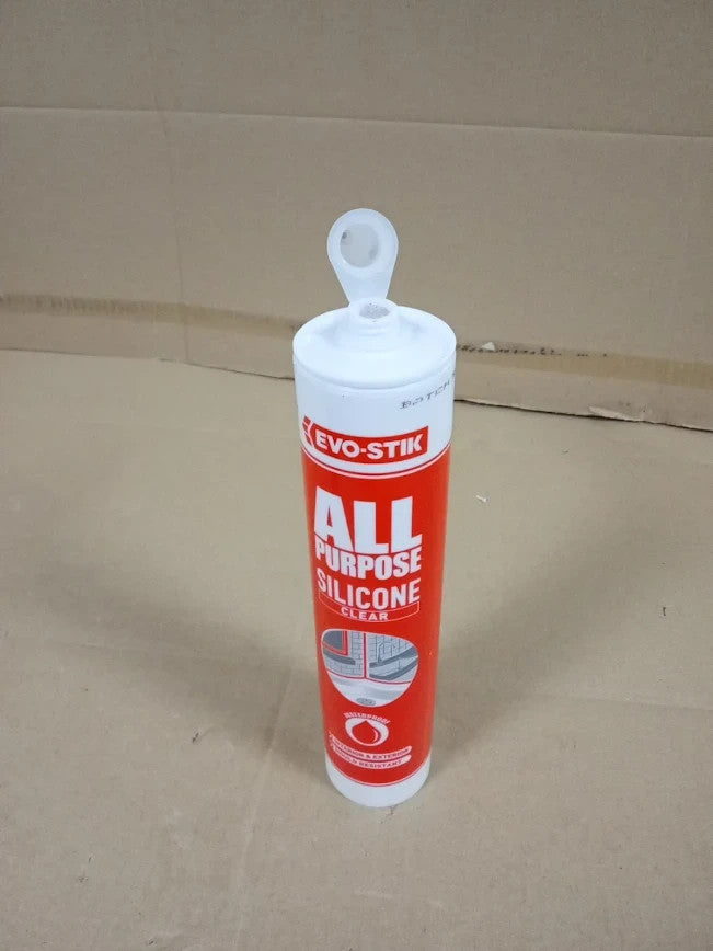 Evo Stik All Purpose Clear Silicone 280ml Shower Bathroom Sealant