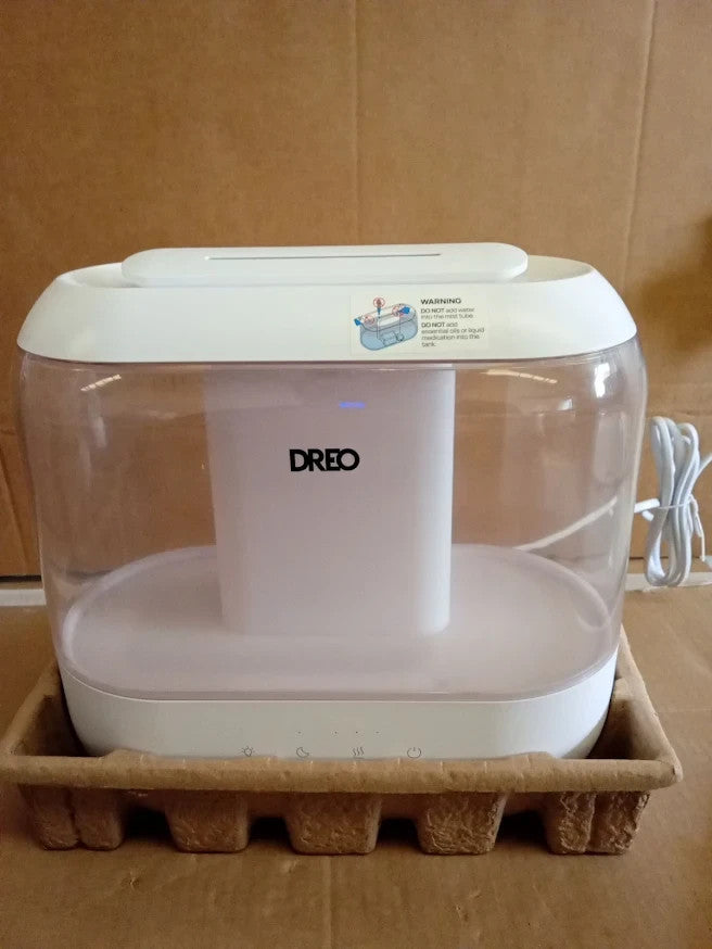 DREO 4L Cool Mist Humidifier Bedroom Baby Quiet Air Diffuser Top Fill White New