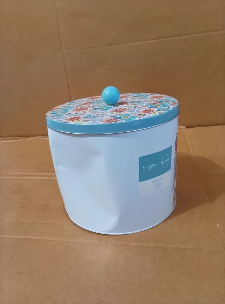Mikasa Tipperleyhill Round Biscuit Tin Illustrated Rabbit Design Decorative