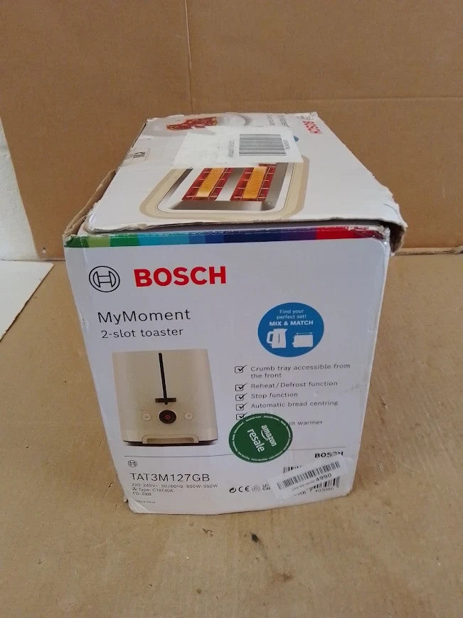 Bosch MyMoment Infuse TAT3M127GB Compact 2 Slice Toaster Reheat Defrost