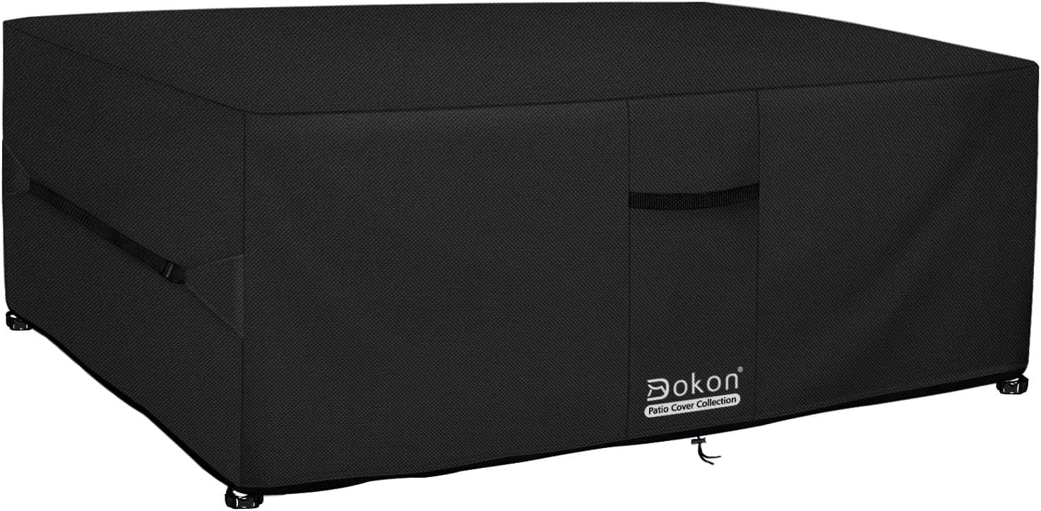 Dokon Garden Furniture Covers Waterproof Heavy Duty 213x132x74cm Black
