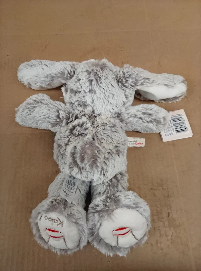 Kaloo Rouge Prestige Leo Rabbit Soft Toy Grey Plush 24cm Baby Comforter New