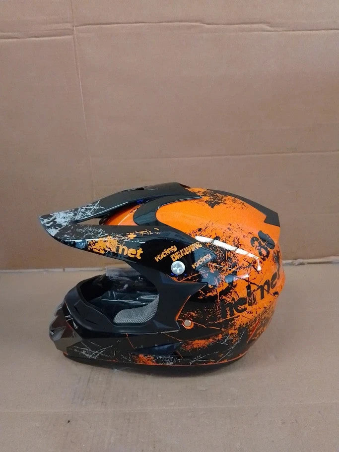 UIGJIOG Motocross Helmet Goggles Gloves Full Face Off Road Motorcycle Small New