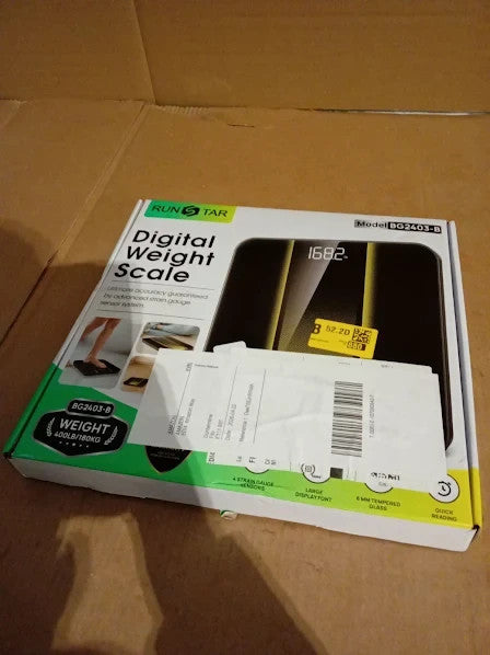 Runstar Scale Body Weight Digital Bathroom Scale High Precision Clear 400lb New