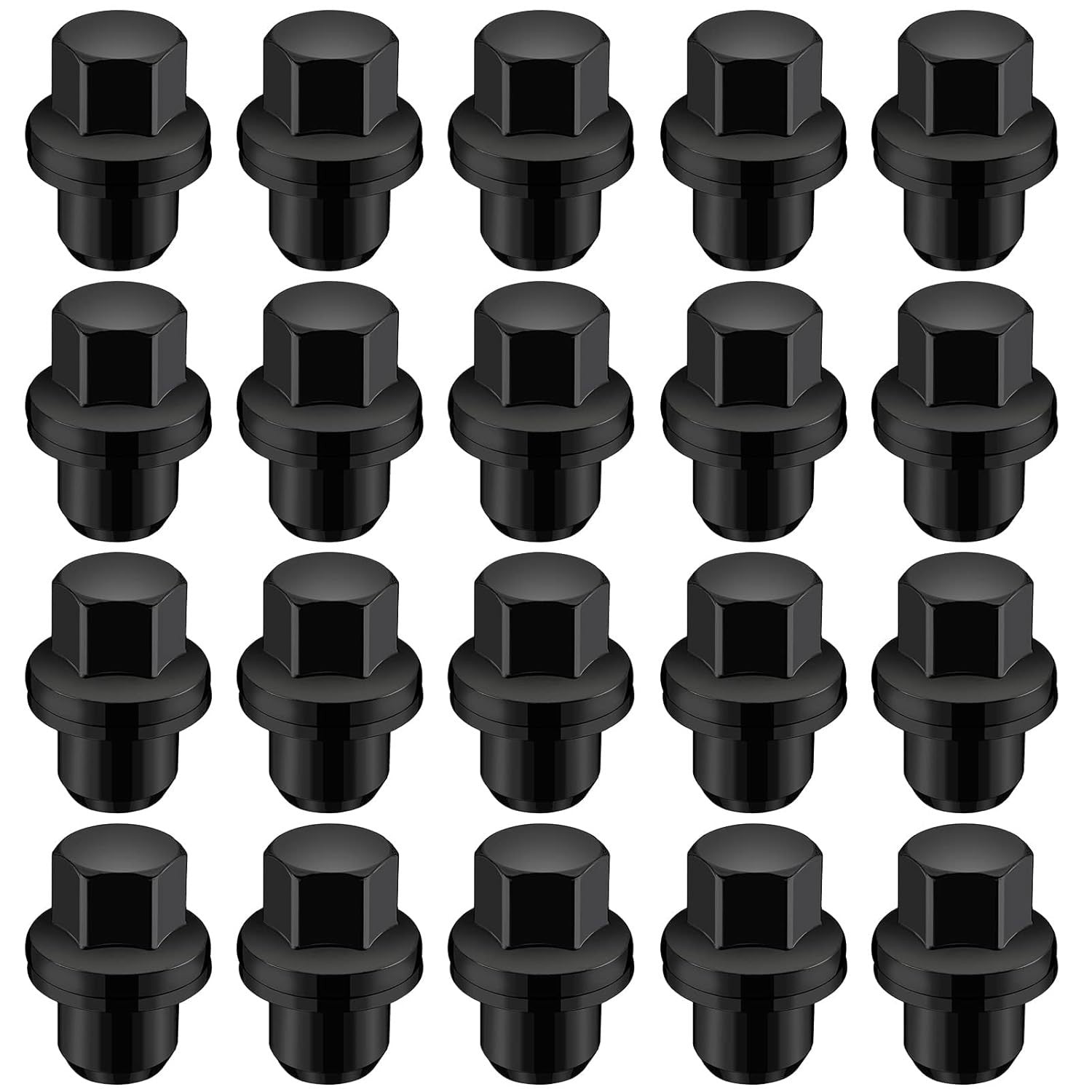ESynic Wheel Nuts Set 20 Pieces RRD500510 Range Rover Sport 2005-2013 Black New