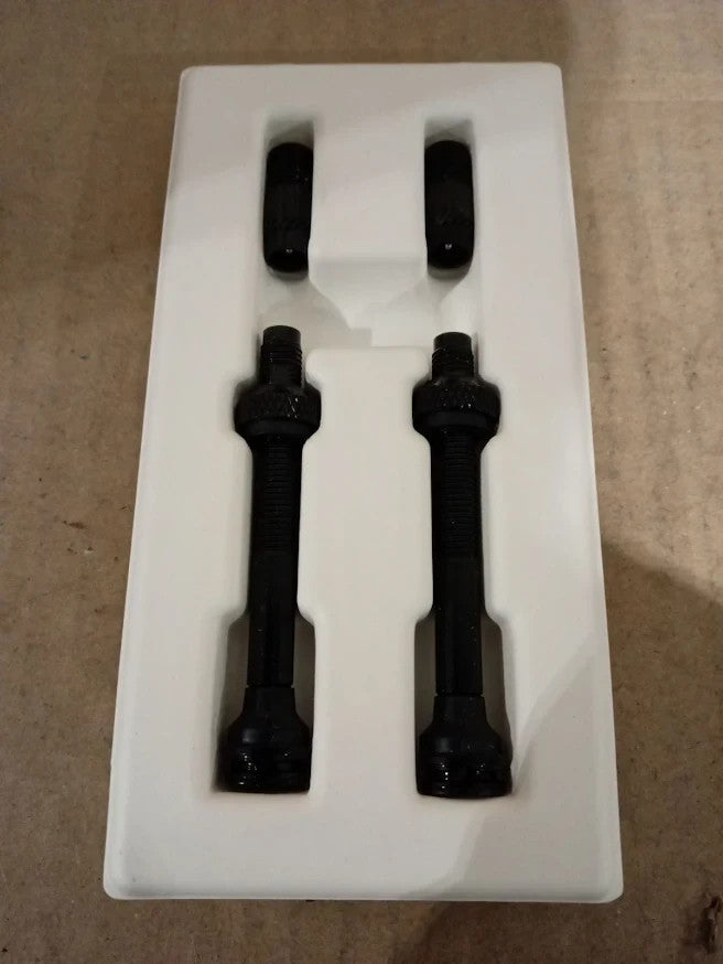BBB Cycling CoreCap AL Tubeless Valve Set 60mm Aluminium Black 2 Pieces New