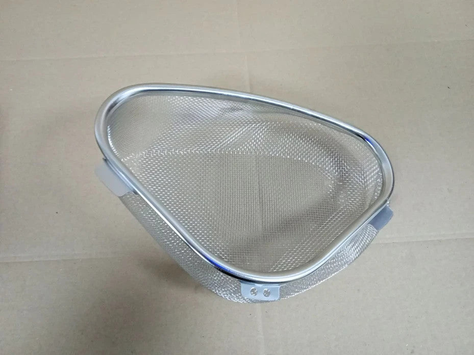 HEMOTON Sink Strainer Basket Triangle Stainless Steel Mesh Drain Filter Silver