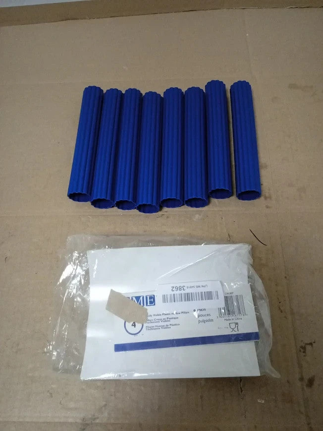 PME 6in Blue Plastic Hollow Pillars Pack Of 4.2.5x 2.5x15cm New