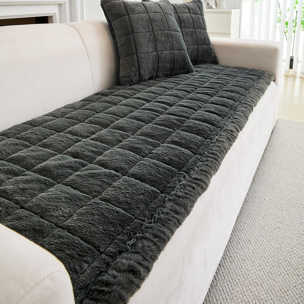 GKXLH Thick Sofa Cover Soft Faux Mink Velvet Plush Universal 70x150cm New