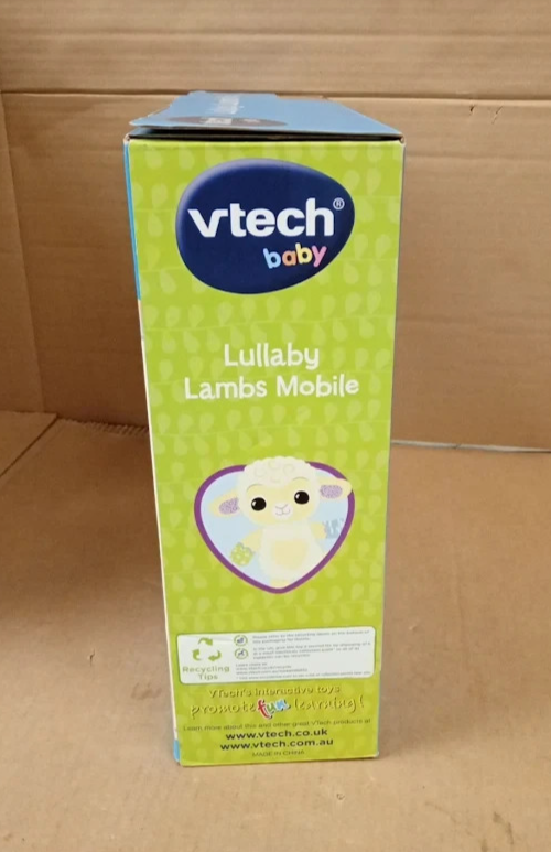VTech Baby Lullaby Lambs Mobile Lights Sounds Musical Cot Toy 0+ Months New