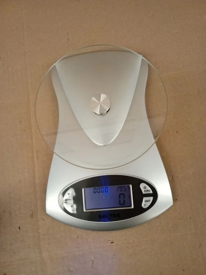 Salter Electronic Scale Imperial Metric Measurements LCD Display Silver New
