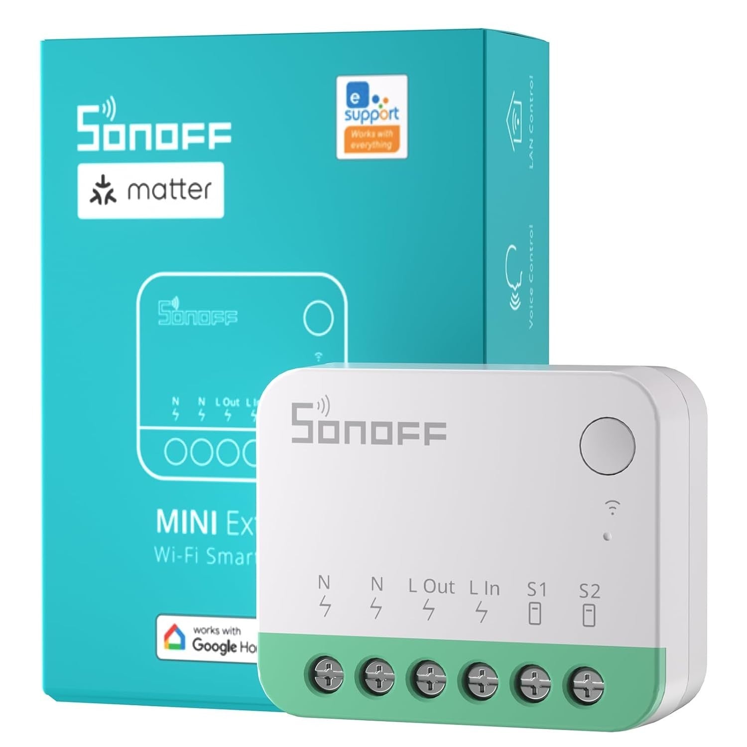 Sonoff Matter Smart Switch Wifi Mini DIY Module 2A 120V 40x33x17mil New