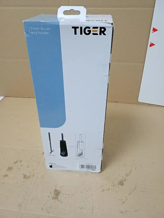 Tiger Tess Toilet brush Holder Freestanding Swoop Brush Flexible Black New