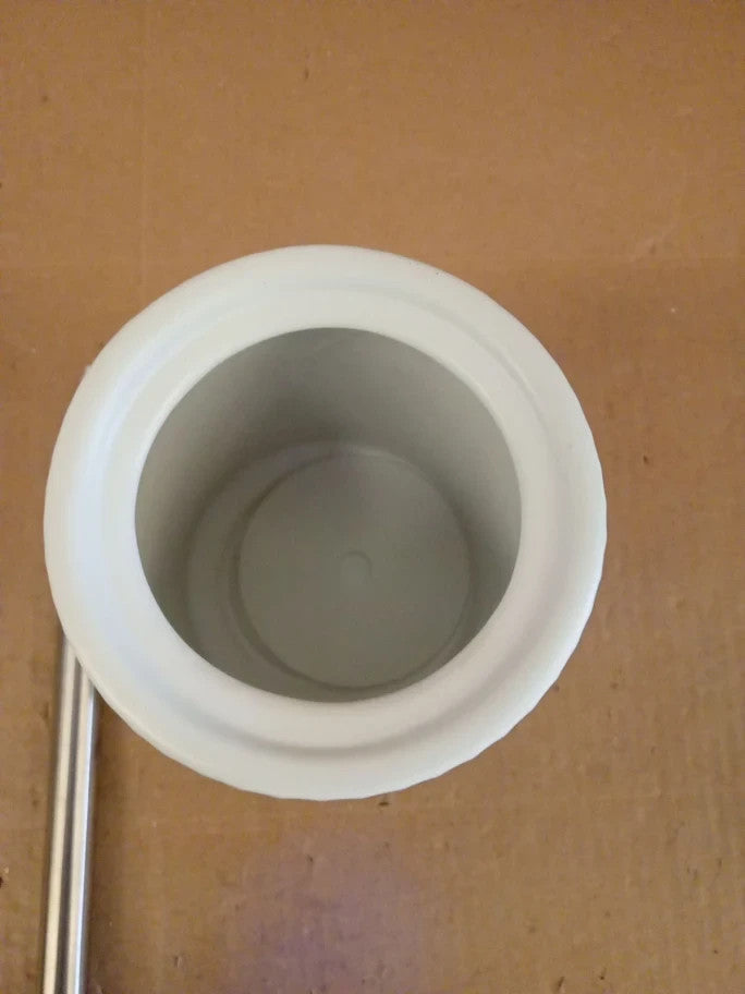 Argos Home Ribbed Toilet Brush Holder 14.7cm 40x10.5x10.5cm White New