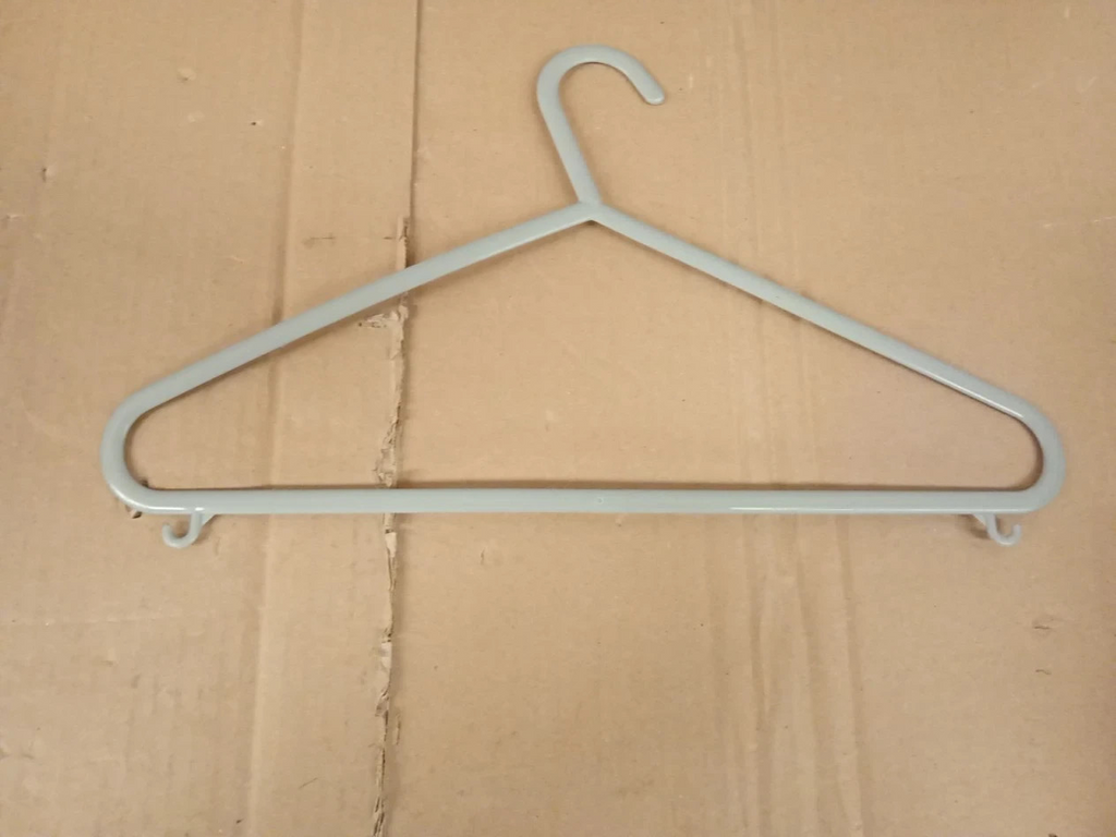Roe Tenpo Coat Hangers Grey Adult Plastic Clothes Durable Lightweight 24 Pieces