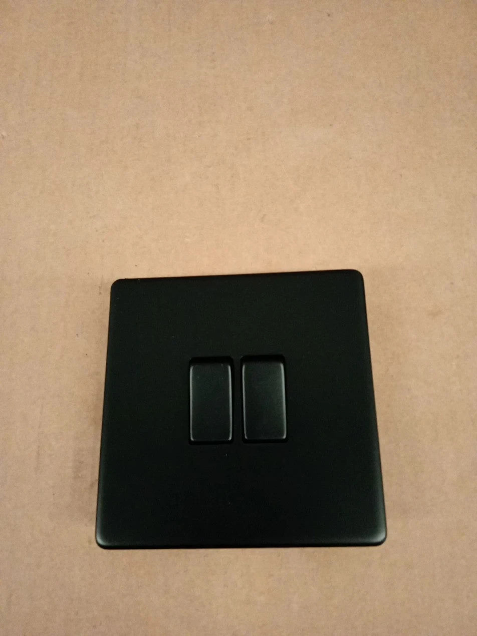 BG Electrical Double Wall Light Switch 2 Way Slim Profile 20A 16AX FFB42 New