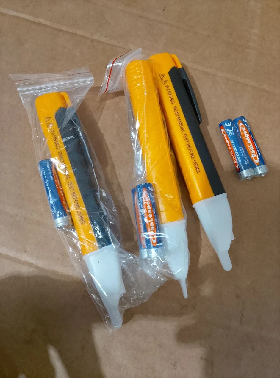 3 Pieces Non Contact Voltage Tester Pens AC Live Wire Voltage Detector Stick