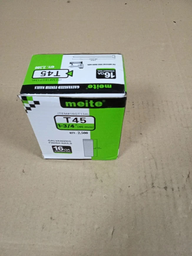 Meite 16 Gauge Finish Nails 45mm Galvanised 16GA Small Straight Finishing New