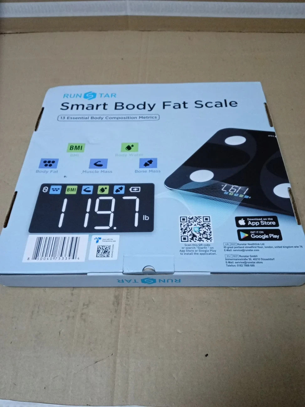 RunSTAR Scales Body Weight Fat Percentage Ultra Precision Digital Accuracy New