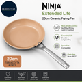 Ninja Extended Life 20cm Ceramic Frying Pan Non Stick No PFAs PFOAs Or Lead