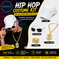Hip Hop Costume Kit Rapper Cosplay Fancy Dress Set 80s 90s Hip Hop Accessories