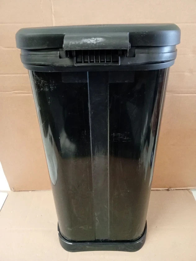 Curver 40Litre Deco Bin Touch Top Kitchen Made From Resin Black 67x34x29cm
