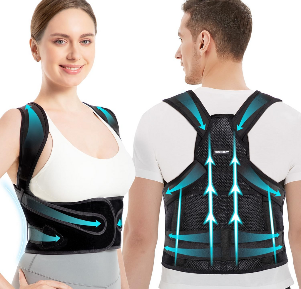 Vicorrect Posture Corrector Unisex Back Brace Support Shoulders Medium New