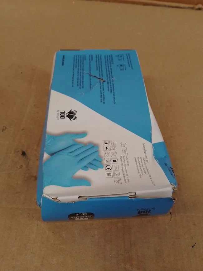 Pankti Surgicals Powder Free Nitrile Gloves Food Hand Disposable Medium New