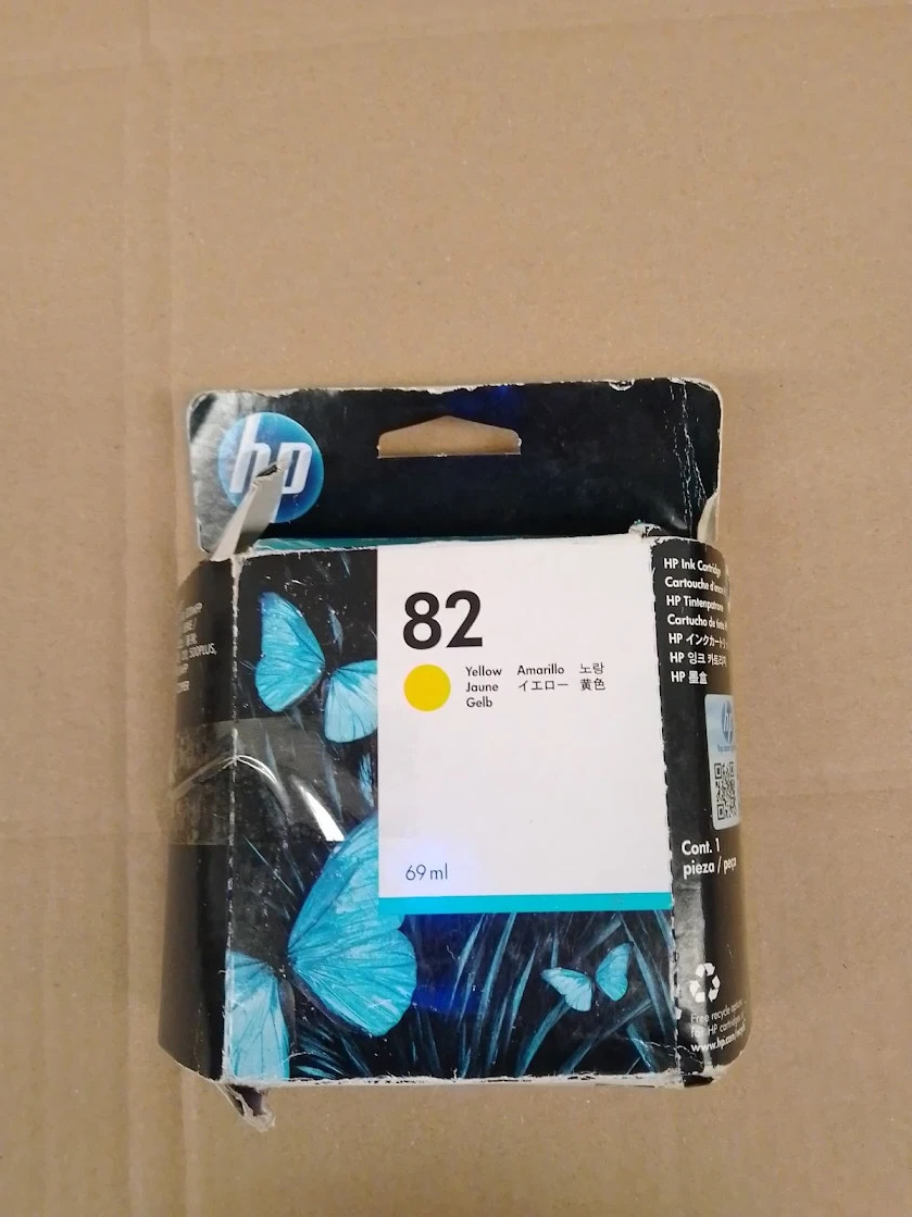 HP 82 Original Ink Yellow Standard Capacity 69ml 1 Pack New