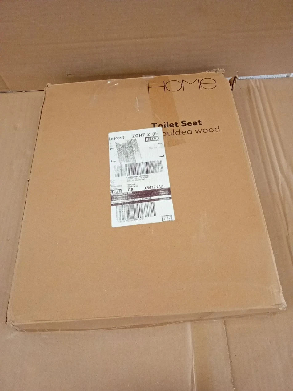 Argos Home Shell Moulded Wood Toilet Seat Adjustable 41.9x37.2x6.2cm