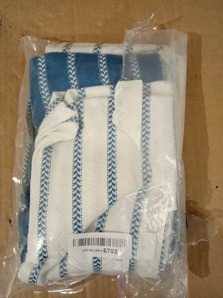 Lane Linen Kitchen Towels Pack 4 Cotton Drying Dishes Blue Saphire 18x28in New