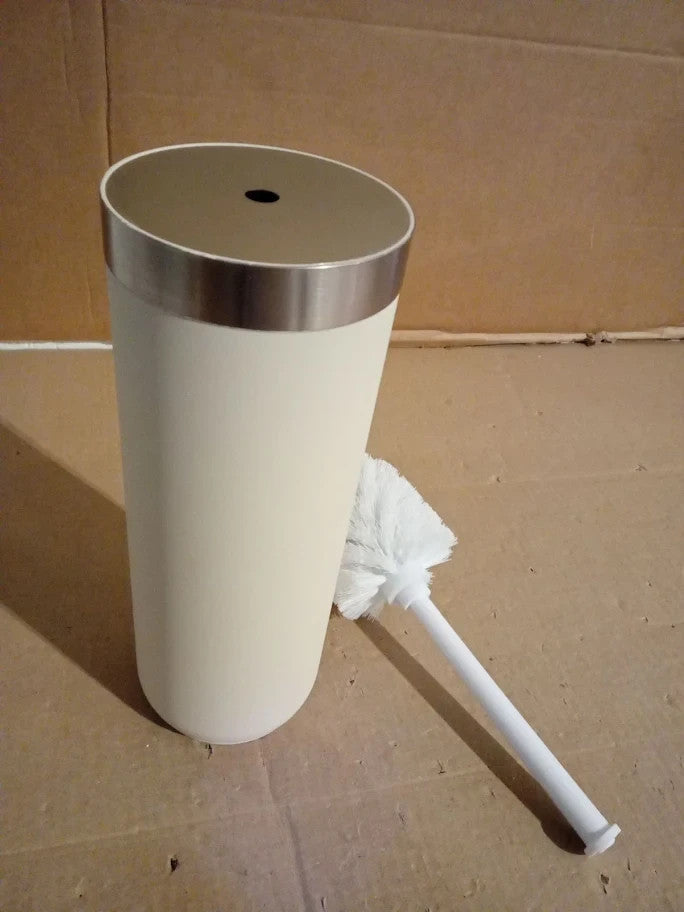 Habitat Toilet Brush 38.5x9.5x9.5cm Cream And Silver New